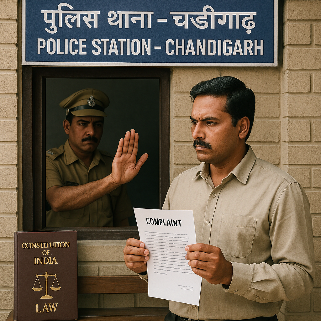 police refuse to register an FIR in Chandigarh
