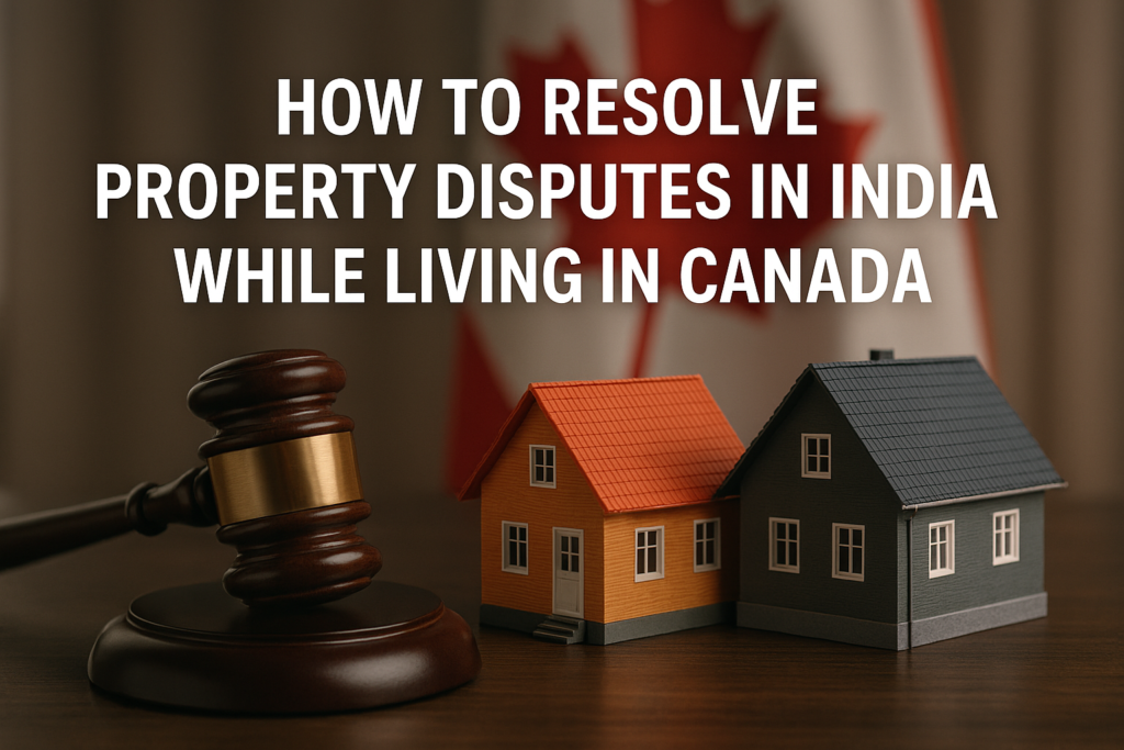 How to Resolve Property Disputes in India While Living in Canada