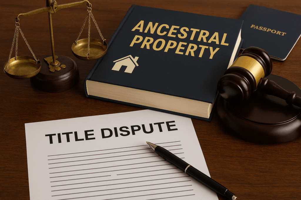Title Disputes in Ancestral Property Legal Recourse for NRIs
