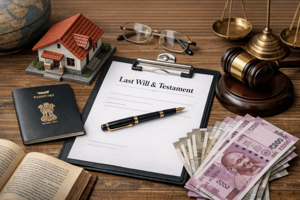 NRI will India, NRI will Indian assets, how to make will in India NRI, Indian succession law NRI, probate India NRI will, NRI estate planning India, drafting will India NRI, Indian will for NRIs, NRI property succession India, legal requirements NRI will India